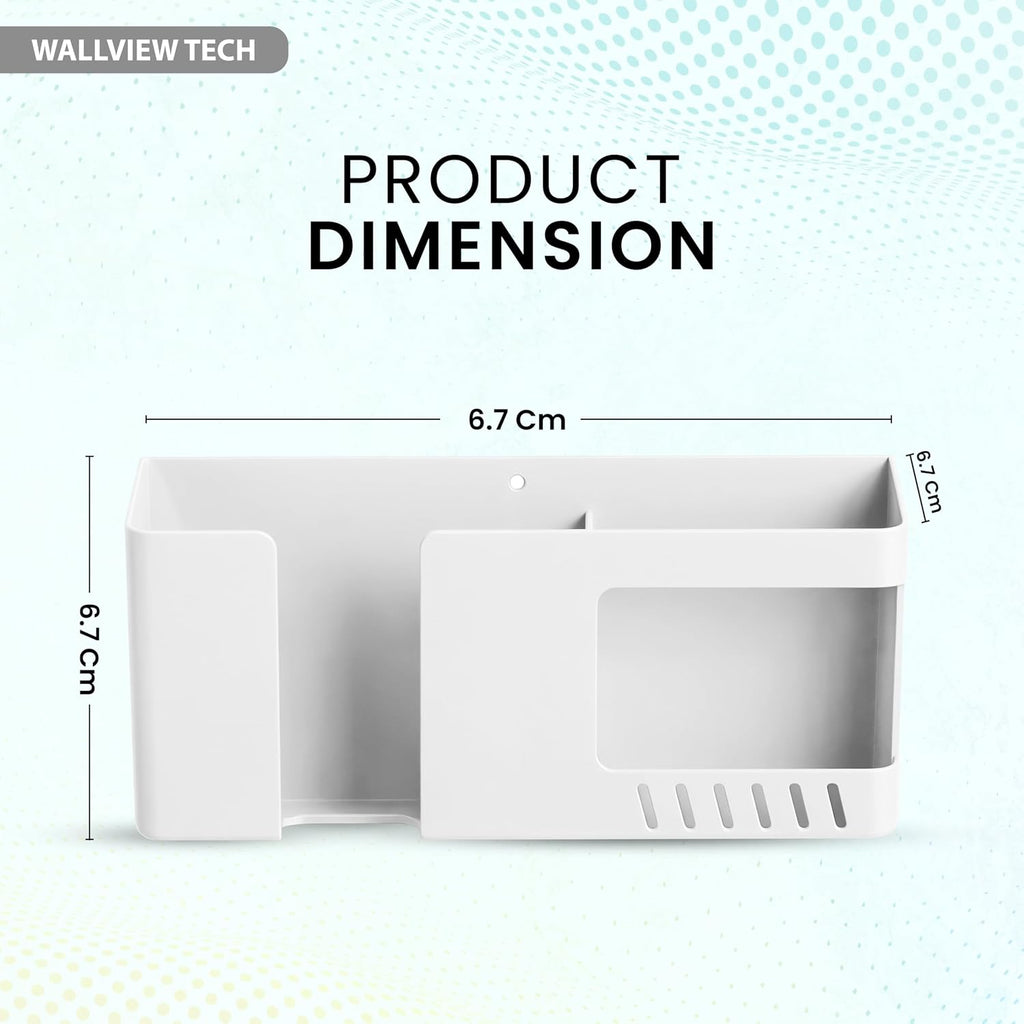WALLVIEW TECH Wall Mobile Holder Multi-Purpose Mobile Stand for Wall Remote Holder & Mobile Charging Stand,Wall Smartphones Kitchen Organizer Rack Wall Mounted Useful Gadget-(Green)